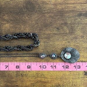 Elegant Black and Silver Necklace